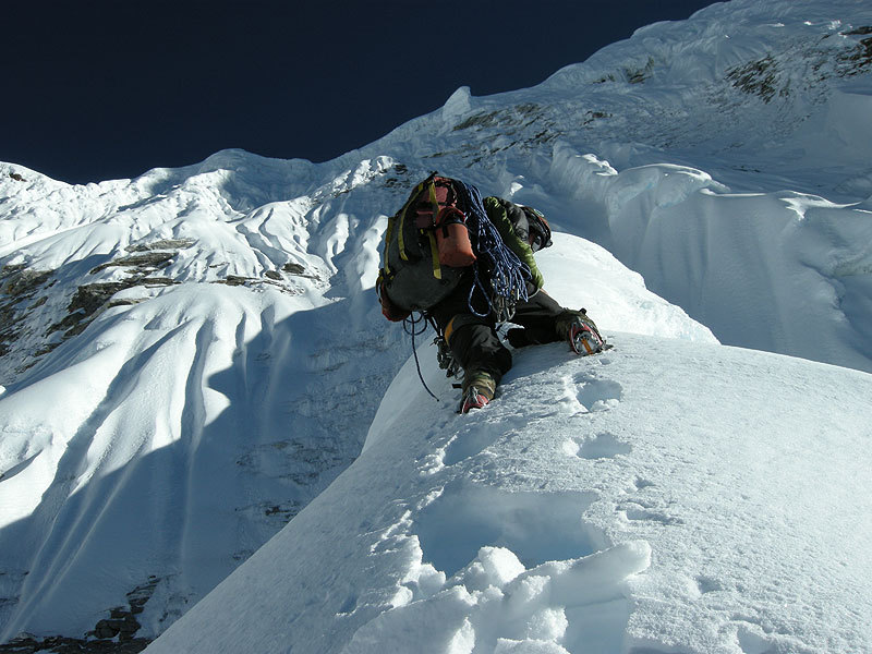 Výstup na západní hřeben