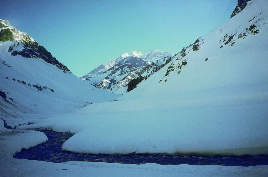 Údolí Aconcaguy v zimě