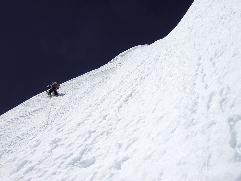 Postup sněhovými žlaby