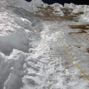 Jedna z poslední lanových délek