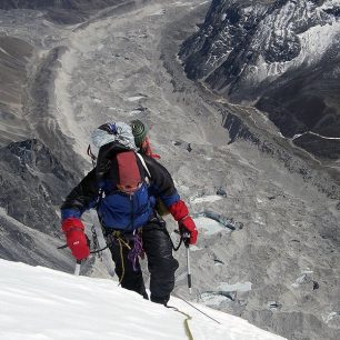 Joe pár metrů pod vrcholem