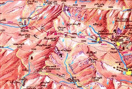 výstup na Mount Seechal, Írán