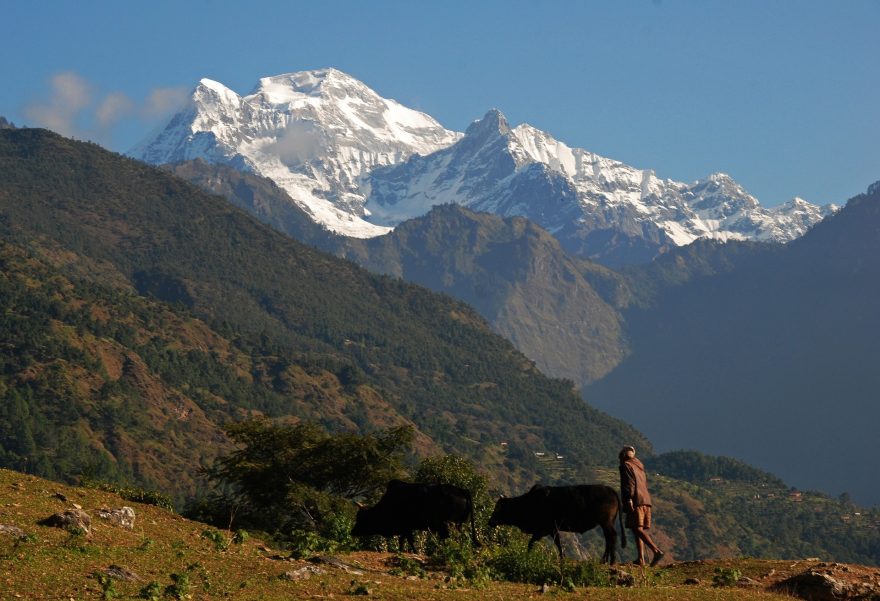 Dhaulagiri z jihozápadu, Nepál