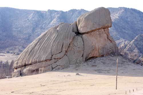 Turtle rock, Terelj, Mongolsko