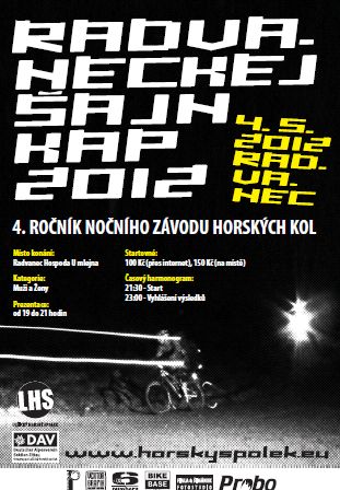 Noční závod horských kol v Lužických horách