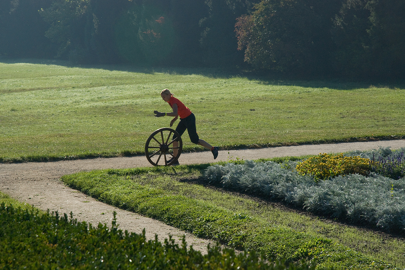 Koulení kola z Lednice do Brna