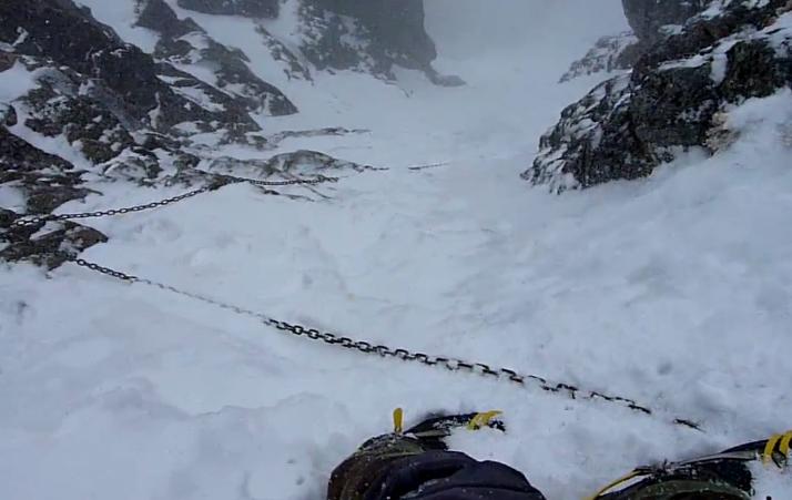 V úseku "Emericyho nárek" (zima)