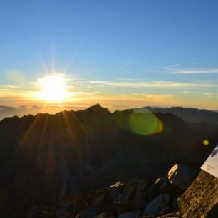 Západ slunce z vrcholu Vysoké