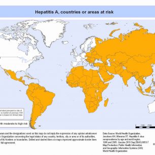 Výskyt žloutenky typu A ve světě