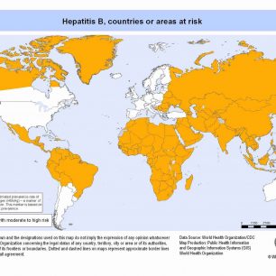 Výskyt žloutenky typu B ve světě