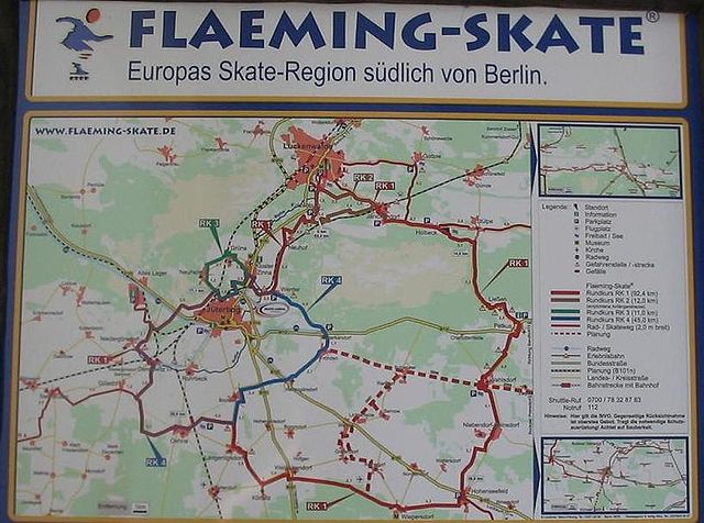 Německo, Flaeming, mapa okruhu