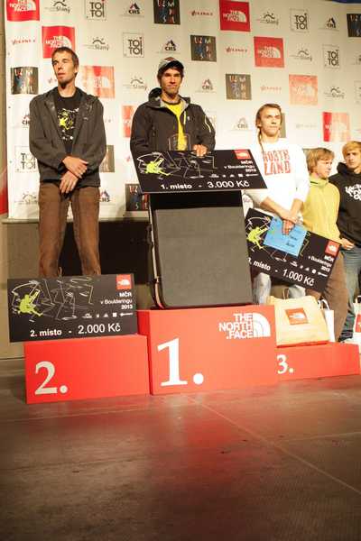 MČR v boulderingu 2013, mužské stupně vítězů