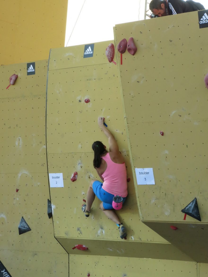 Silva Rajfová na finálovém boulderu