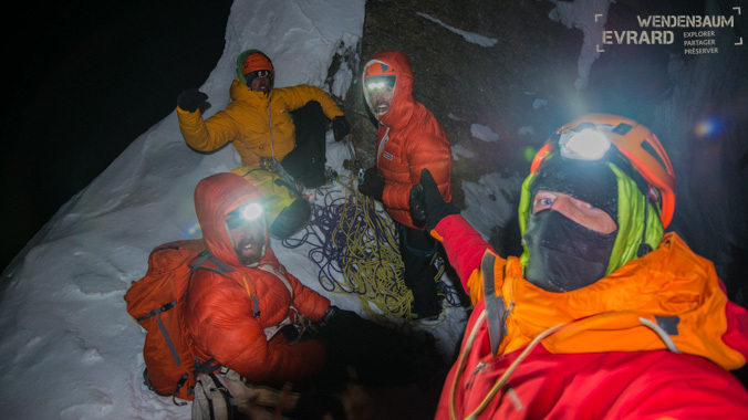 Čtveřice těsně pod vrcholem