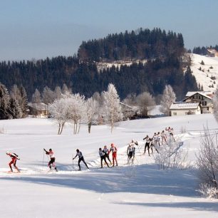Upravené lyžařské trasy v Altenbergu, Německo