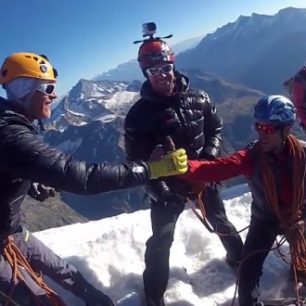 První tým na vrcholu Matterhornu