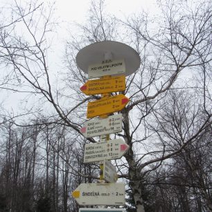 Rozcestník pod Velkým Lipovým