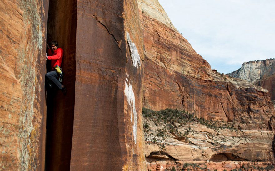 Raphaela v jedné ze zionských spar “Inner Sanctum”
