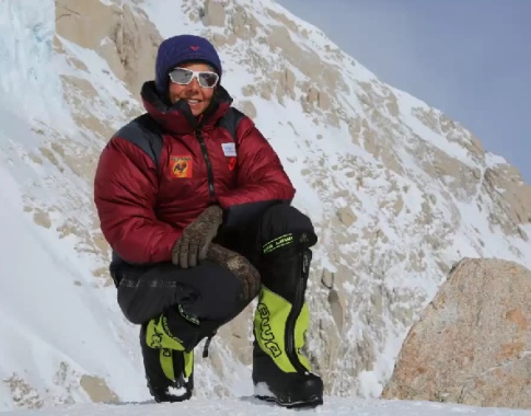 Gerlinde při výstupu na Denali