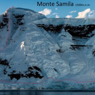 Nákres výstupu na Monte Samilu