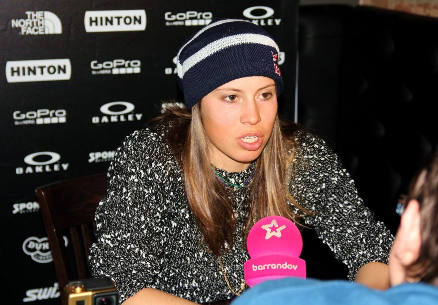 Eva Samková na tiskové konferenci