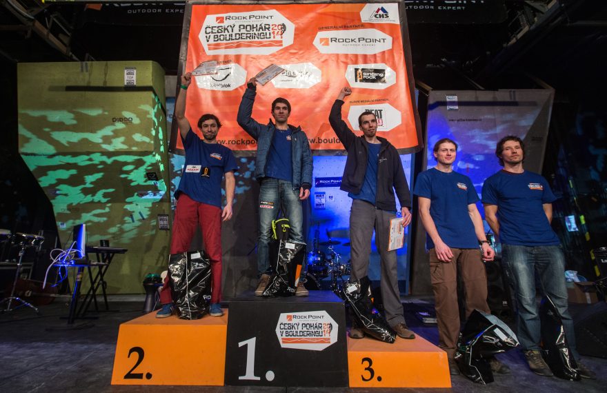 Mužské stupně vítězů při ČP v boulderingu