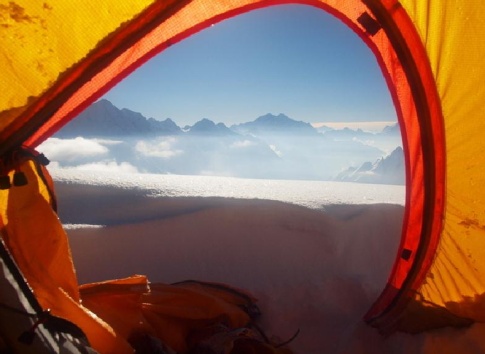 Výhled z výškového tábora, Manaslu