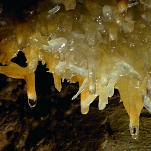 Zajímavé útvary na stěnách Javoříčské jeskyně
