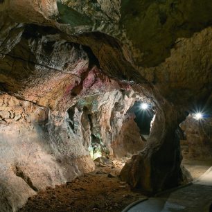 Detail z prohlídkového okruhu Mladečskými jeskyněmi
