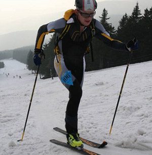 Míra Duch při závodě v Rokytnici