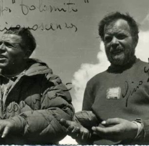 Achille Compagnoni a Lino Lacadelli (vpravo).
