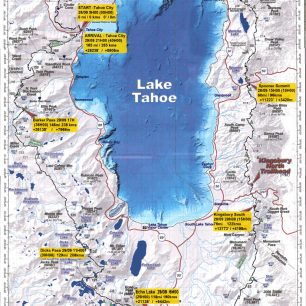 Mapa Tahoe Rim Trail