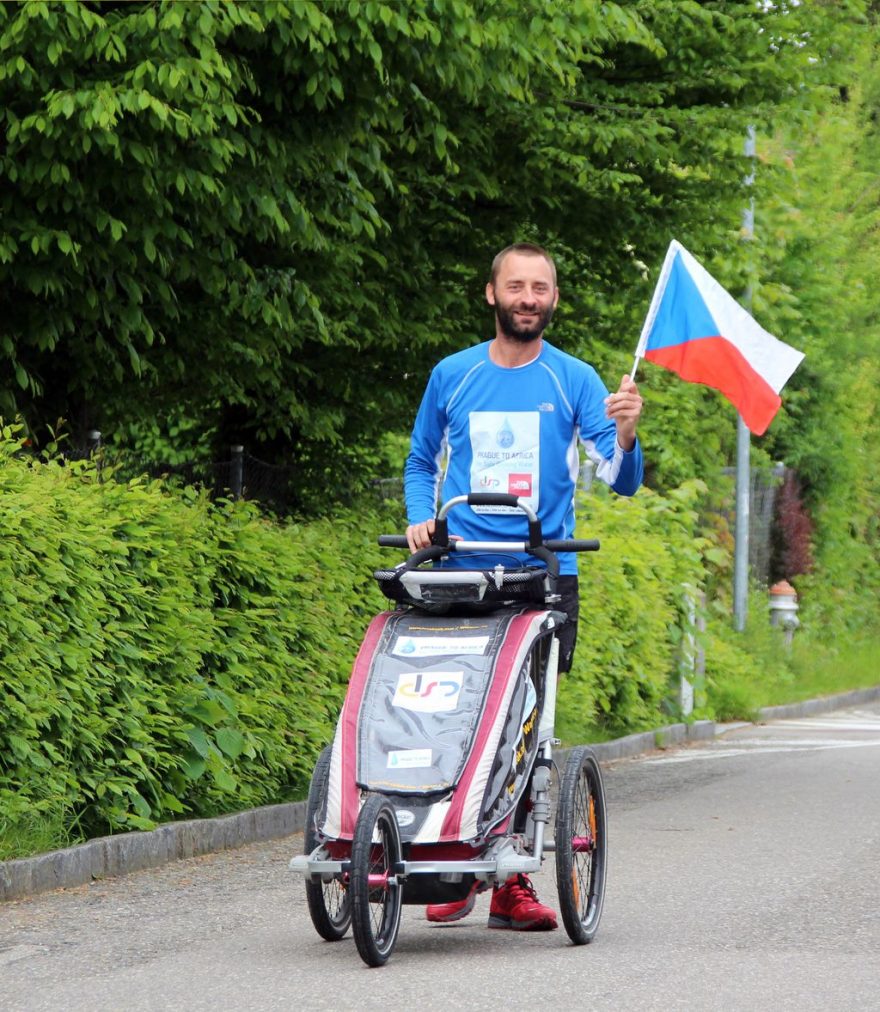 David Chrištof při běhu do Afriky