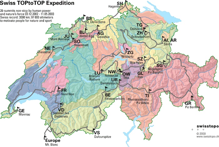 Putování po švýcarských kantonech