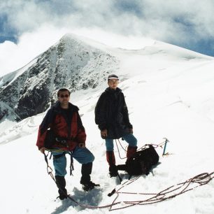 Na ledovci pod Grossvenedigerem, v pozadí Schwarze Wand