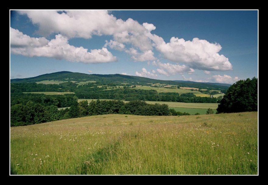 Severozápadní část hřebenů Rychlebských hor s Borůvkovou horou