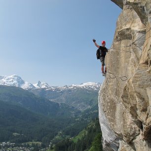 Zermatt Zweifinen Klettersteog, foto: Eliška Pastuszková