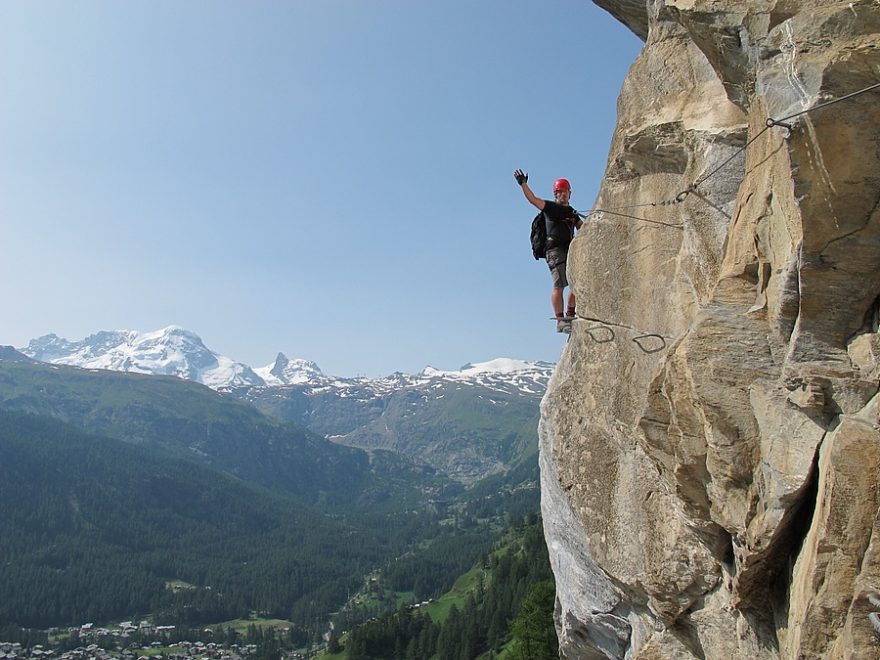 Zermatt Zweifinen Klettersteog, foto: Eliška Pastuszková