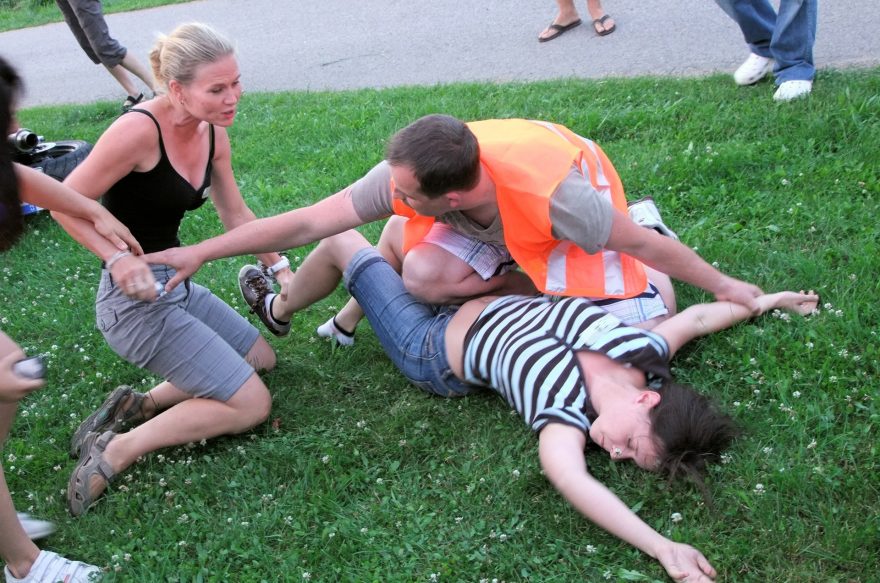 Figurantka na dobrém kurzu první pomoci