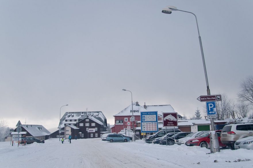 Zimní atmosféra na Pomezních Boudách