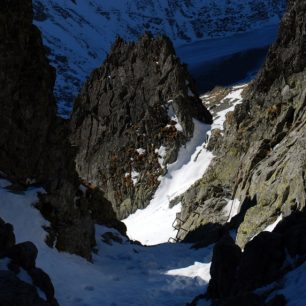 Pohled z Prielomu zpět do Zamrznutého kotle