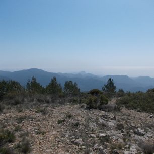 Typická krajina Sierra Calderony