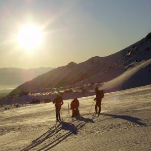 Skialpinisté ve Vysokých Tatrách