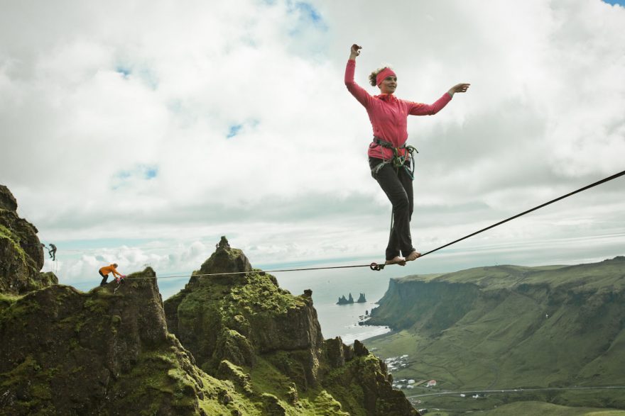 Fyrst - první highline na Islandu