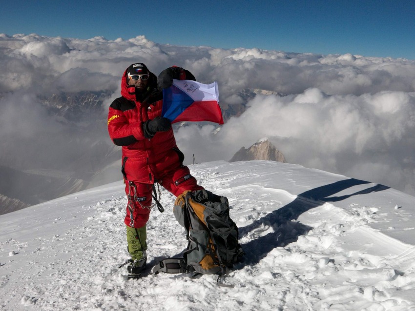 Radek Jaroš na vrcholu K2