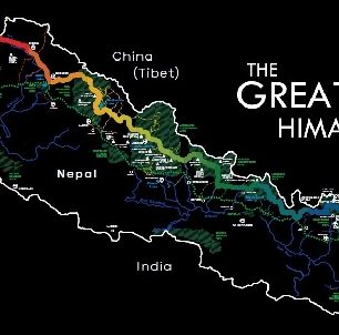 Great Himalaya Trail ve své kráse na mapce