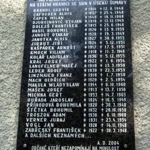 Pamětní deska na kapli sv. Kříže