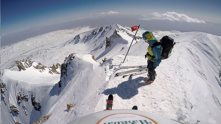 Na východním vrcholu Erciyes Dag (3 880 m),Turecko