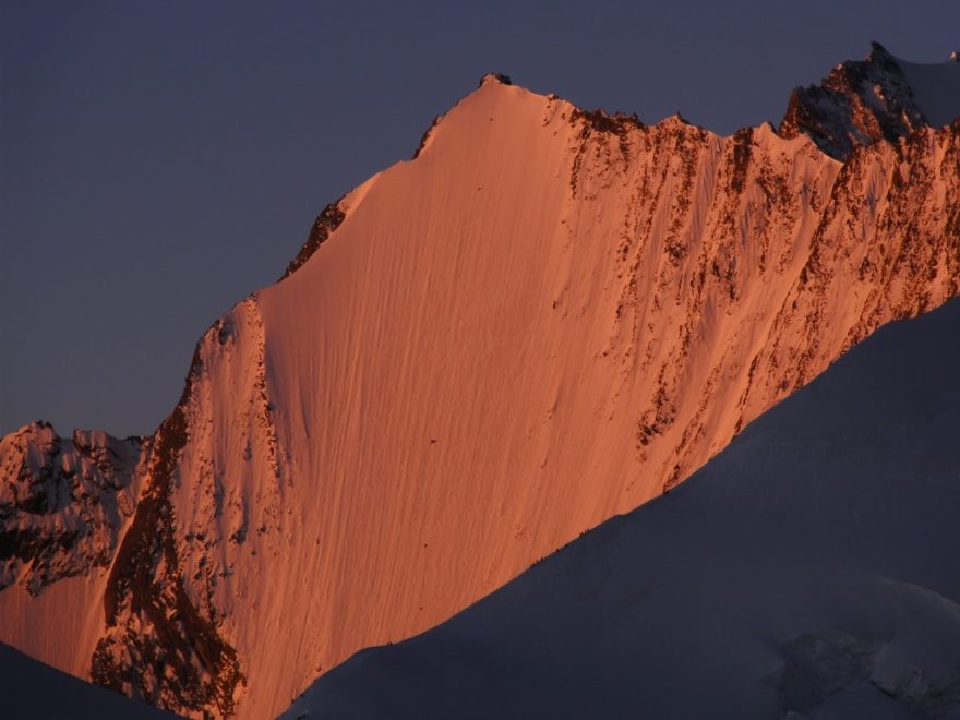 firnová stěna Lenzspitze, Walliské Alpy
