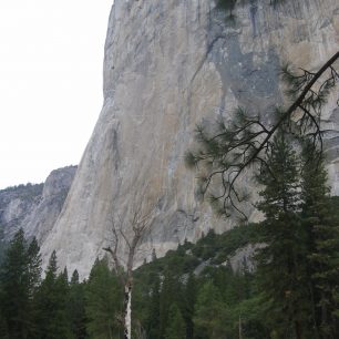 Slavný El Cap, neboli El Capitan, Yosemity, USA.
